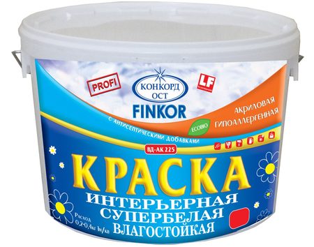 Краска интерьерная супербелая для детских и медицинских учреждений ВДАК-223 25кг