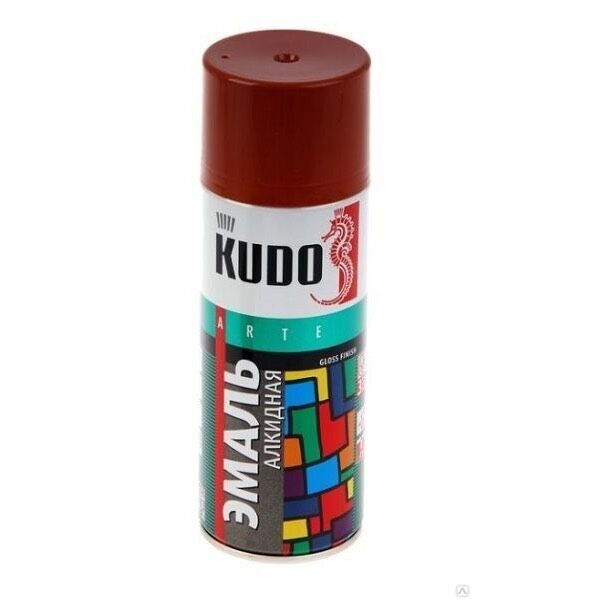 Эмаль KUDO-KU-1004 универсальная вишневая, 520мл